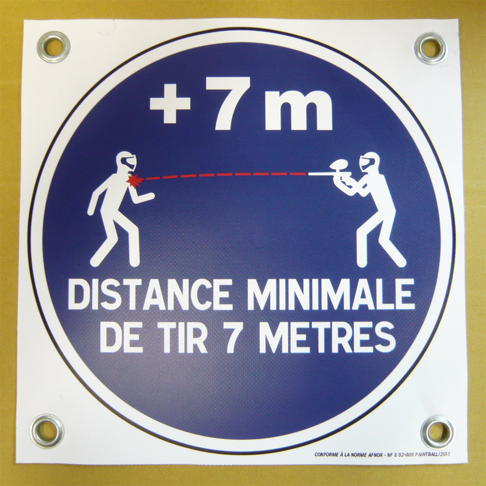 Panneau Distance de Tir Minimum