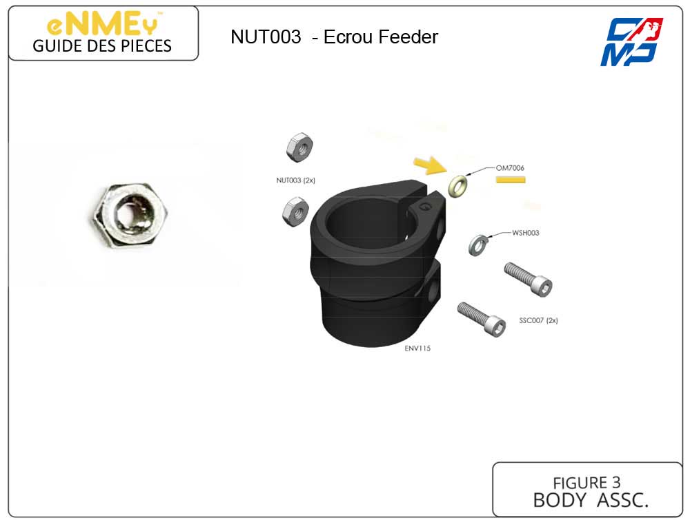 eNMEy NUT003 - Nut - écrou feeder