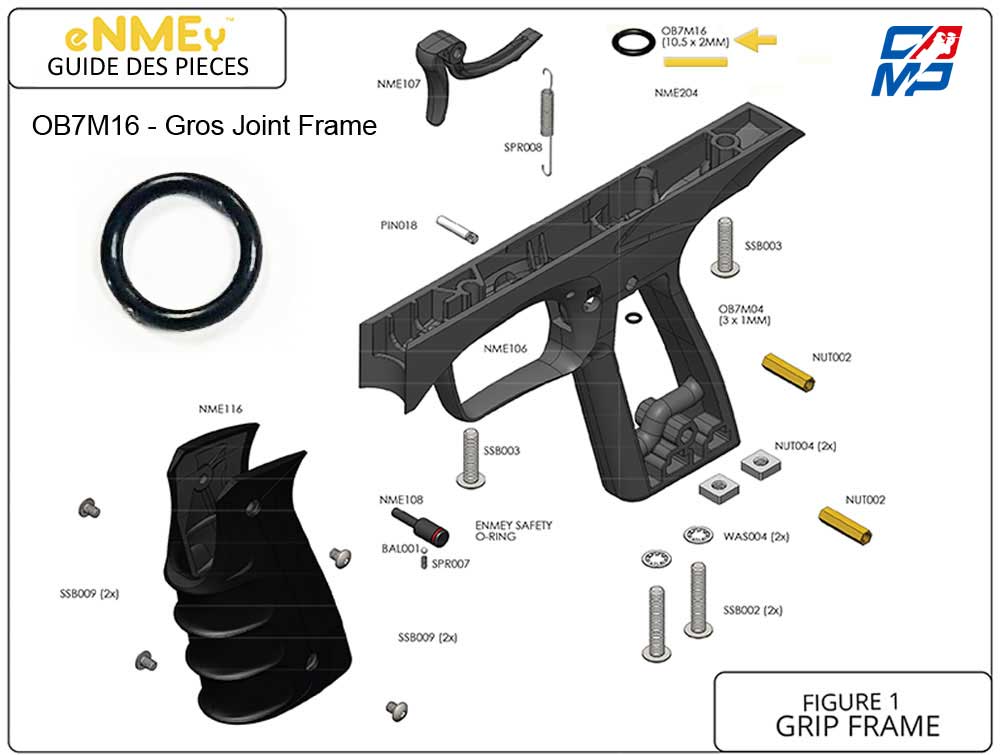 eNMEy OB7M16 - Joint noir épais frame