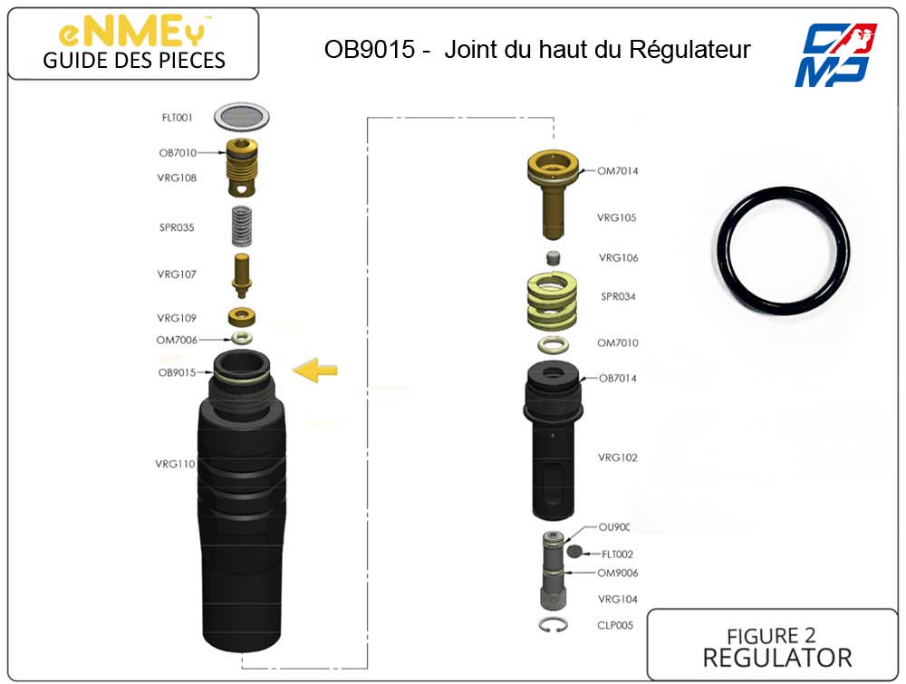 eNMEy OB9015 - O-Ring - Joint haut du Régulateur