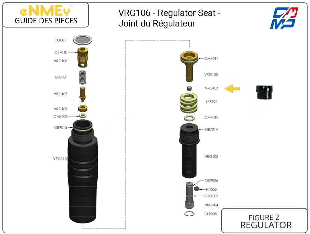 eNMEy VRG106 - Regulator Seat - Joint du Régulateur
